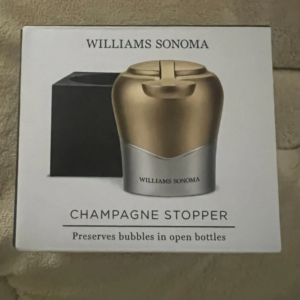 Williams Sonoma NWT Gold and Silver Champagne Stopper